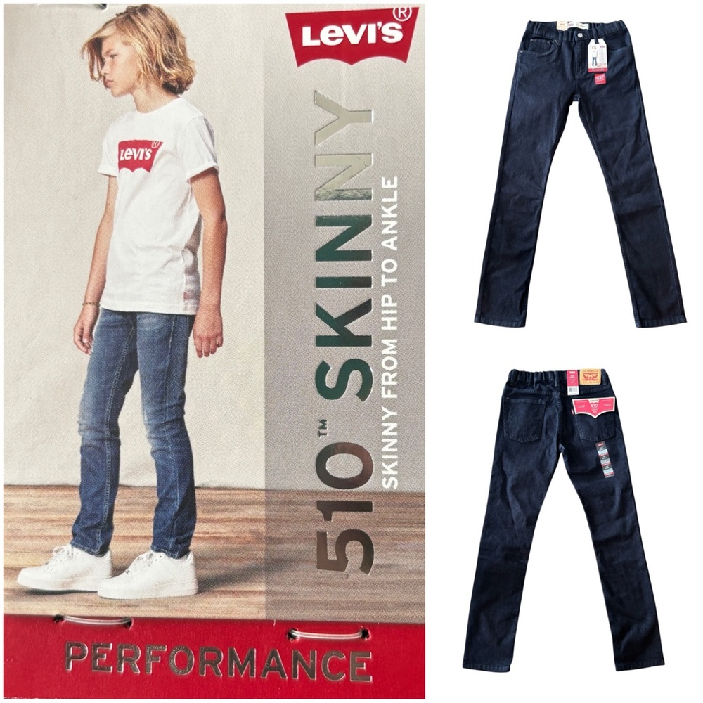 Levi’s Boys 510 Dark Wash Skinny Jeans Size 16 ~Reg 28x30